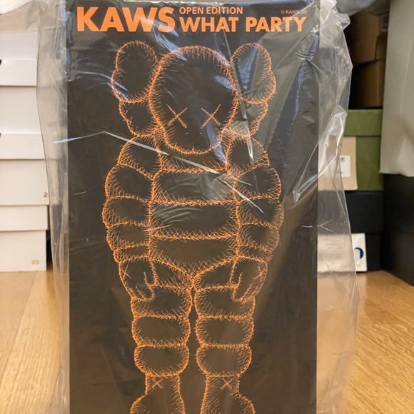 Kaws What Party Vinyl Figure Orange Open Edition - Picture 2 of 3